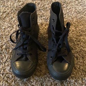 All black converse high tops